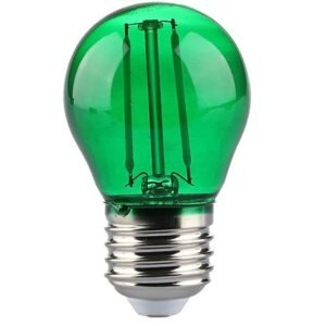 Bec LED G45 E27 2W cu filament lumina verde V-TAC SKU-217411