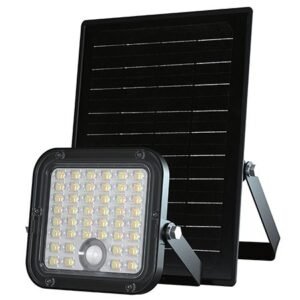 Reflector cu incarcare solara 10W 1500LM 4000+6400K – negru V-TAC SKU-23756