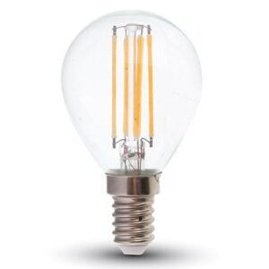Bec filament LED P45 E14 6W 130LM/WAT 2700K alb cald V-TAC SKU-2854