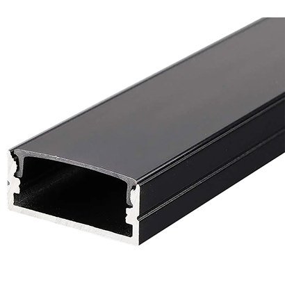 Profil aluminiu pentru banda LED 2M 23.5MM x 10MM – negru V-TAC SKU-2876