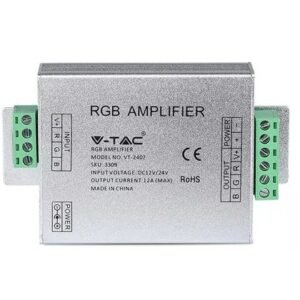 Amplificator banda LED RGB 12V – 144W / 24V – 288W 12A V-TAC SKU-3309