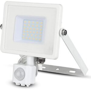 Reflector LED SMD 30W 4000K IP44 cu senzor miscare – alb V-TAC SKU-458