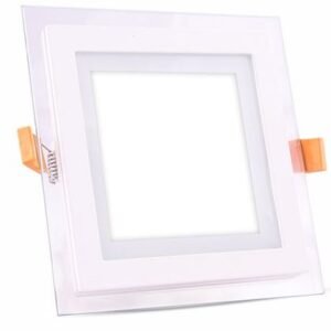 Corp iluminat LED patrat incorporabil 12W 6400K alb rece, sticla V-TAC SKU-4741
