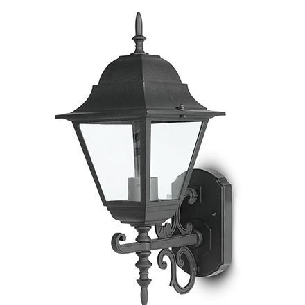 Corp iluminat montaj perete E27 IP44 – negru mat V-TAC SKU-7521