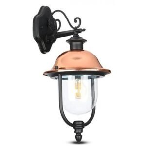 Lampa de gradina montaj perete soclu E27 – negru V-TAC SKU-7531