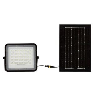 Reflector cu incarcare solara 6W 400LM 6400K – negru V-TAC SKU-7821