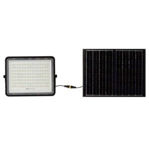 Reflector cu incarcare solara 20W 1800LM 4000K – negru V-TAC SKU-7828