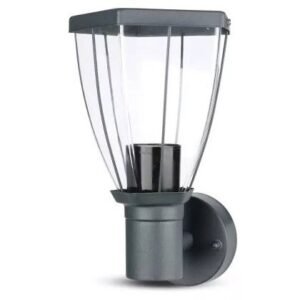 Lampa de gradina montaj perete soclu E27 – negru V-TAC SKU-8628