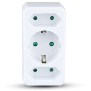 Adaptor 3 prize 2X2.5A si 1X16A max 3680W V-TAC SKU-8784