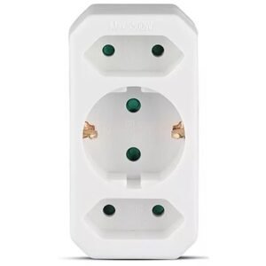 Adaptor 3 prize 1X16A 2×2.5A max 3500W V-TAC SKU-8804