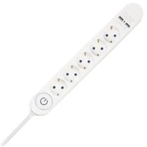 Prelungitor 5 cai cu intrerupator + 2USB 3M(3G1.5MM2) V-TAC SKU-8807