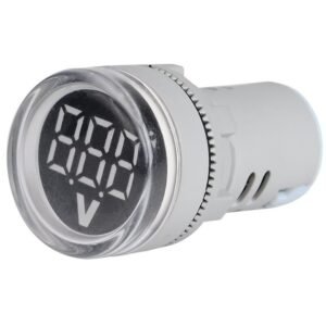 Voltmetru digital cu LED si afisaj luminos Indicator de tensiune AC 60-500V, ALB SINOTIMER ST16V-01