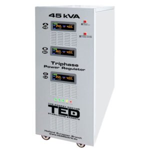 Stabilizator de tensiune trifazic cu servomotor TED 45kVA-SVC TED000170, 45000 VA/36000 W