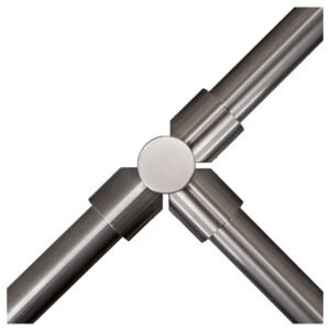 Stalp intermediar in forma de T pentru suport balustrada K-KITO, inox, ingropat