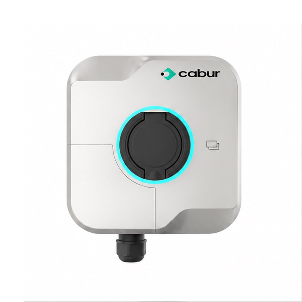 Statie incarcare masini electrice Cabur Evo EVEVO22S, 22 kW, priza Type 2, trifazat / monofazat, RFID, 4G, WiFi, Bluetooth, control din aplicatie