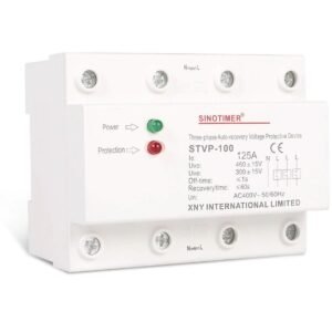 Releu siguranta digitala de protectie tensiune, Sinotimer, 125A, STVP-100, recuperare automata