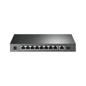 Switch 10 porturi Gigabit TP-Link TL-SG1210P, 10/100/1000 Mbps, 20 Gbps, 63 W, 1x SFP, PoE+, fara management