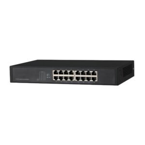 Switch cu 16 porturi Dahua PFS3016-16GT, 8000 MAC, 23.8 Mbps, fara management