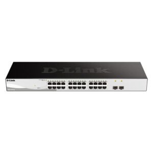 Switch cu 24 porturi Gigabit D-Link DGS-1210-26, 2 porturi SFP, cu management