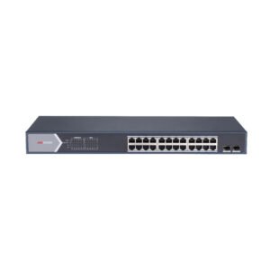 Switch cu 24 porturi Hikvision DS-3E1526P-SI, 52 Gbps, 36.688 Mpps, 8.000 MAC, PoE, cu management