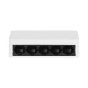 Switch cu 5 porturi Hikvision DS-3E0105D-E, 100 Mbps, 0.744 Mpps, 1.000 MAC, plug and play
