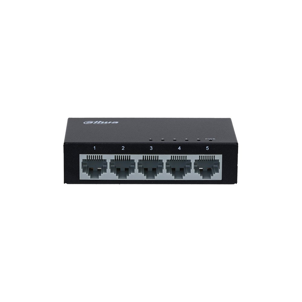 Switch ethernet cu 5 porturi Dahua PFS3005-5ET, 1 Gbps, 0, 744 Mpps, 1000 Mac, fara management