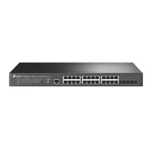 Switch rackabil Gigabite cu 28 porturi TP-Link Jetstream TL-SG3428XPP-M2, 200 Gbps, 148.80 Mpps, 32000 MAC, Omada SDN, PoE, cu management