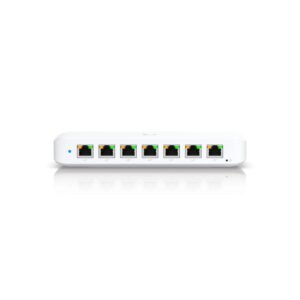 Switch Gigabit Ubiquiti USW-Ultra, 8 porturi, Layer 2, 42 W, 16 Gbit/s, PoE+, cu administrare