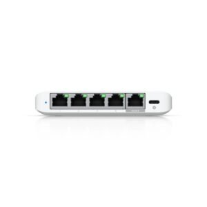 Switch Ubiquiti USW-Flex-2.5G-5, 5 porturi, USB-C, Layer 2, 25 Gbps, UniFi, PoE cu management