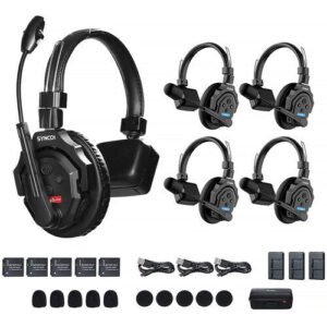 Synco X-Talk X5 Sistem intercom wireless cu 5 casti (2,4 GHz) – Default Title