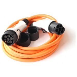 Cablu de incarcare pentru masini electrice de la 62196-2 (Type 2) la 62196-2 (Type 2), 22kW, 32A/380V Ampevo T22-3/32P, portocaliu