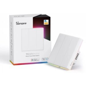 Intrerupator Smart Sonoff T5-3C-86 WiF cu Full Touch (3 canale), Lumina LED 15A/3600W T5-3C-86 / 6920075740257