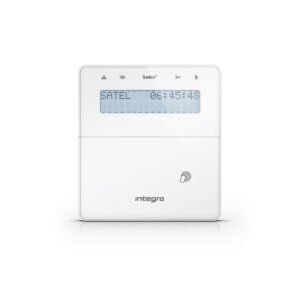 Tastatura centrala antiefractie Satel Integra INT-KLFR-W, LCD, 2 zone, EM 125 Khz, alba