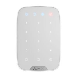 Tastatura cu touch wireless AJAX Keypad WH, 15 taste, silent alarm, 1700 m