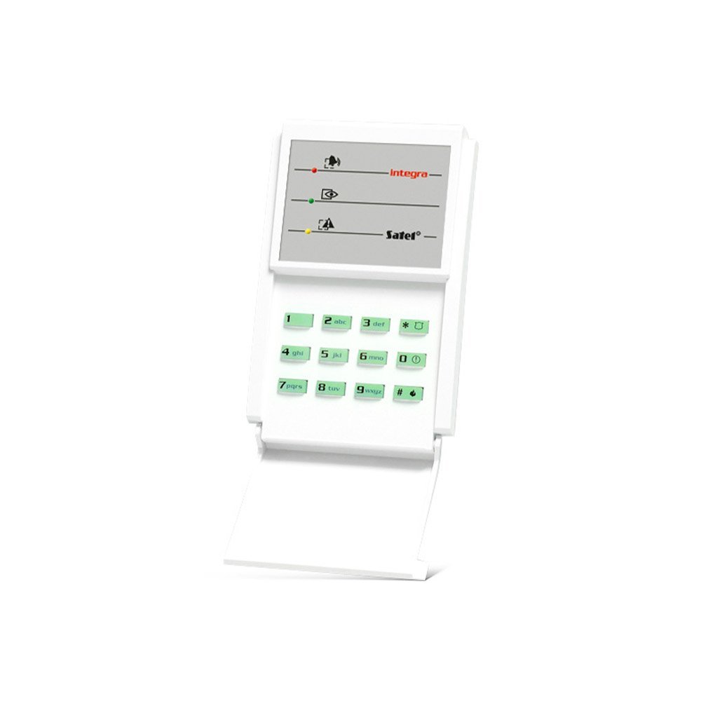 Tastatura LED de partitie Satel Integra INT-S-GR, 1 partitie, buzzer, iesire yala electrica, monitorizare usa, buzzer, iluminare tastatura verde