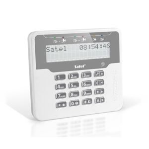 Tastatura LED Satel VERSA-LCDR-WH, display LCD, cititor card