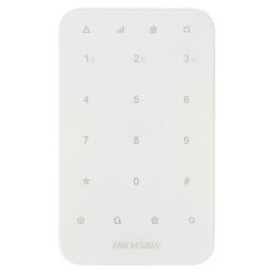 Tastatura LED wireless Hikvision AX PRO DS-PK1-E-WE, autonomie 2 ani, 868 MHz, RF 1200 m