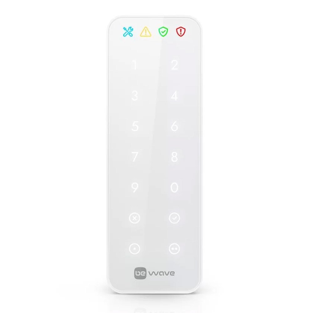 Tastatura smart wireless Satel Be Wave AKP-200-W, 868 MHz, 1100 m, alb