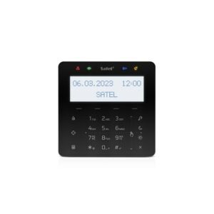 Tastatura tactila Satel Integra INT-KSG2R-B, 2 zone, Macro, Mifare, neagra