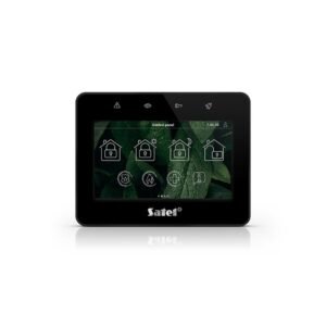 Tastatura touch screen Satel Integra INT-TSG2-B, 4.3 inch, functii MACRO, slot card, negru