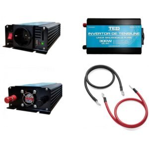 Invertor auto TED Olanda de la 12V la 230V 300W unda sinusoidala pura TED000408