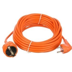 Prelungitor 10 metri cu stecher si cupla schuko, cablu 3×1,5mm, cauciucat, portocaliu TED Electric TED004185