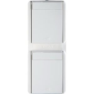 Fontana Priza dubla vert CP alb, TEM Modul TEM-CF11PW-U