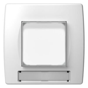 Rama decorativa IP44 alb 2M (intrerupator), TEM Modul TEM-CM22PW-U