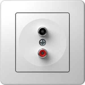 Ekonomik Priza audio alb, TEM Modul TEM-KE22PW-B