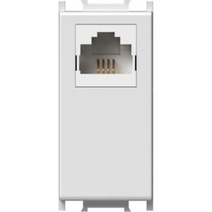 Modul Priza tel.RJ12 alb, TEM Modul TEM-KM30PW-B