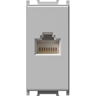 Modul Priza cat5e RJ45 1M arg, TEM Modul TEM-KM37ES-U