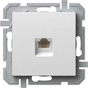 Logiq Priza Simpla Telefon 1P KS RJ11 Alb, TEM Modul TEM-KQ36PWXO-U