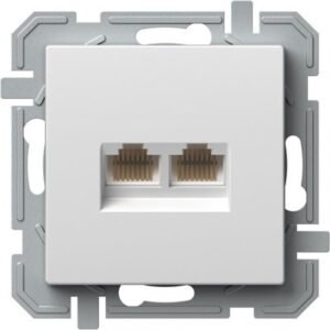 Logiq Priza Date Dubla 1P RJ45 CAT5e Alb, TEM Modul TEM-KQ39PWXO-U