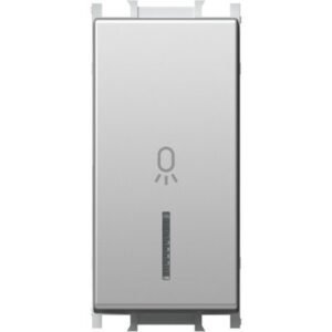 Modul Buton cu LED Simplu 1M 16A IP20 Argintiu, TEM Modul TEM-SM11ESIN02-U